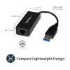 StarTech.com Adattatore di rete USB 3.0 a Gigabit Ethernet, 10/100/1000 Mbit/s, USB a RJ45, adattatore USB 3.0 a LAN, adattatore Ethernet USB 3.0 (GbE), conforme TAA