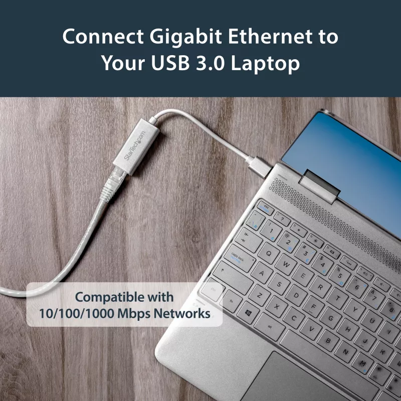 StarTech.com Adattatore di rete USB 3.0 a Gigabit - argento, con filo, USB, Ethernet, 2000 Mbit/s, argento