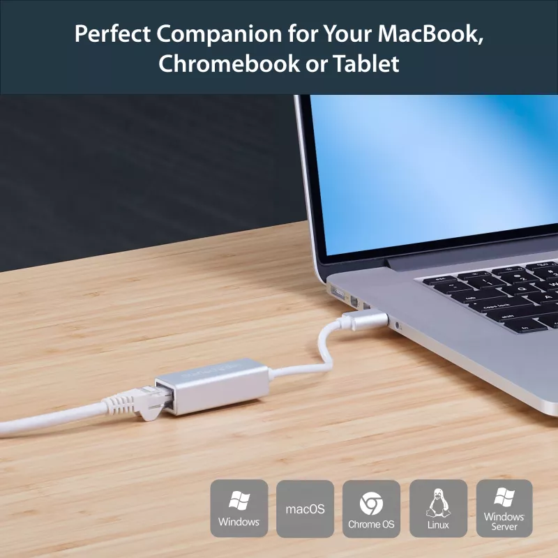 StarTech.com Adattatore di rete USB 3.0 a Gigabit - argento, con filo, USB, Ethernet, 2000 Mbit/s, argento
