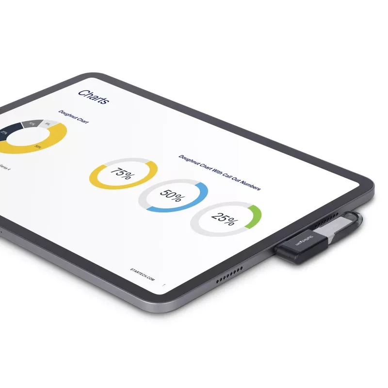 StarTech.com Adattatore USB-C a USB-A ad angolo, USB 5 Gbit/s, adattatore compatto connettore maschio USB-C a connettore femmina USB-A, case in metallo, maschio/femmina