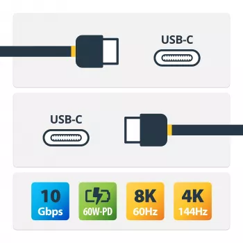 StarTech.com Cavo USB-C a USB-C – M/M – 0,5 m – USB 3.1 (10 Gbit/s)