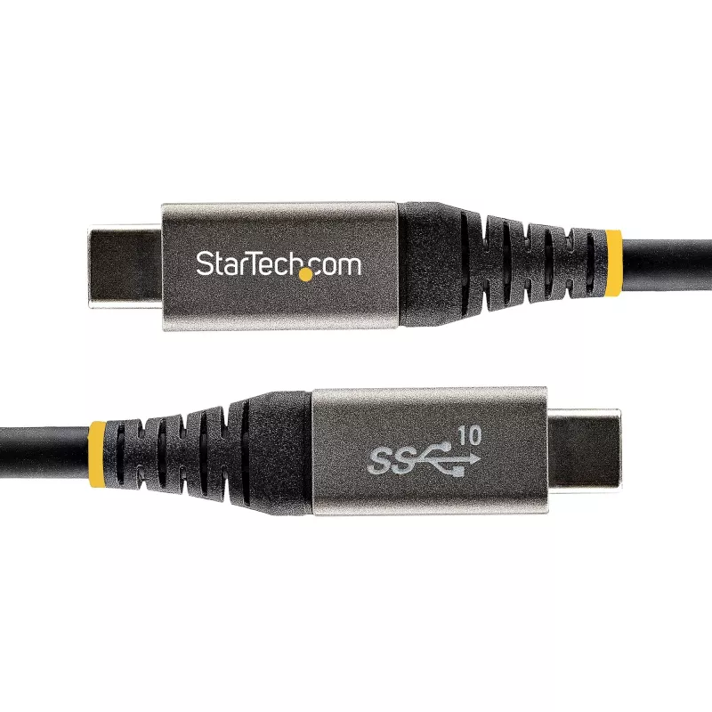 StarTech.com Cavo USB-C da 3ft (1m) 10 Gbit/s – Cavo USB-C certificato USB-IF – Cavo USB 3.1 Type-C – Ricarica 100W (5A) Power Delivery, modalità DP Alt – Cavo USB-C a C – Ricarica e sincronizzazione