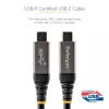 StarTech.com Cavo USB-C da 3ft (1m) 10 Gbit/s – Cavo USB-C certificato USB-IF – Cavo USB 3.1 Type-C – Ricarica 100W (5A) Power Delivery, modalità DP Alt – Cavo USB-C a C – Ricarica e sincronizzazione