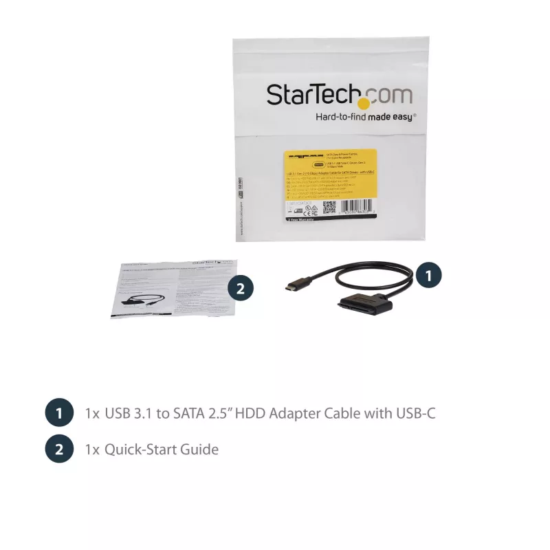 StarTech.com Cavo adattatore USB 3.1 (10 Gbit/s) per unità SATA da 2,5