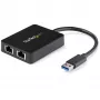 StarTech.com Adattatore NIC USB 3.0 a doppia porta Gigabit Ethernet con porta USB
