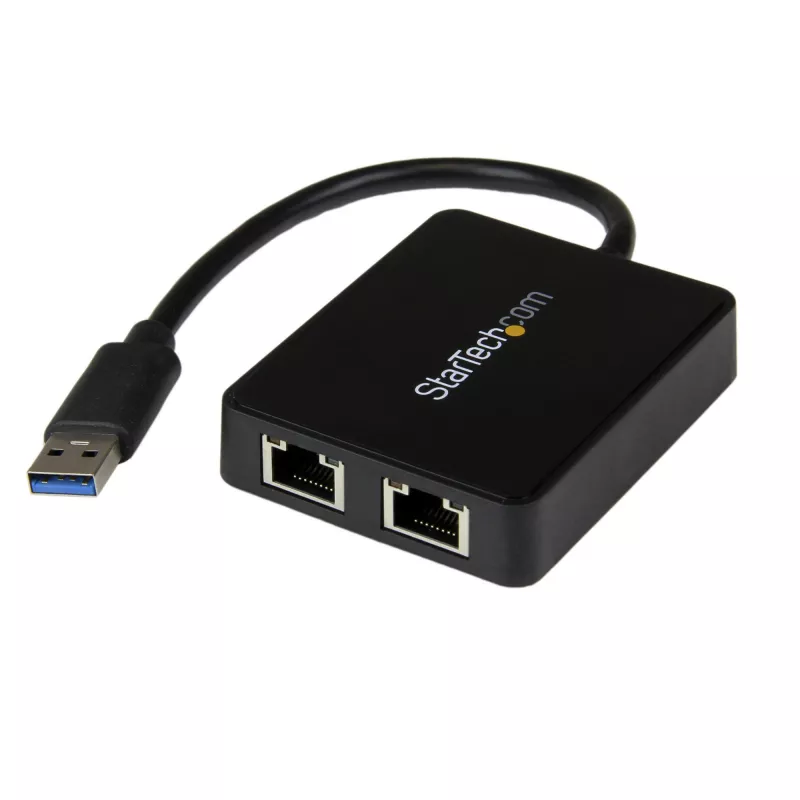 StarTech.com Adattatore NIC USB 3.0 a doppia porta Gigabit Ethernet con porta USB