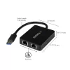 StarTech.com Adattatore NIC USB 3.0 a doppia porta Gigabit Ethernet con porta USB