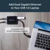 StarTech.com Adattatore NIC USB 3.0 a doppia porta Gigabit Ethernet con porta USB