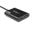 StarTech.com Adattatore USB 3.0 a doppio DisplayPort – 4K 60 Hz, 3.2 Gen 1 (3.1 Gen 1), USB Type-A, uscita DisplayPort, 4096 x 2160 pixel