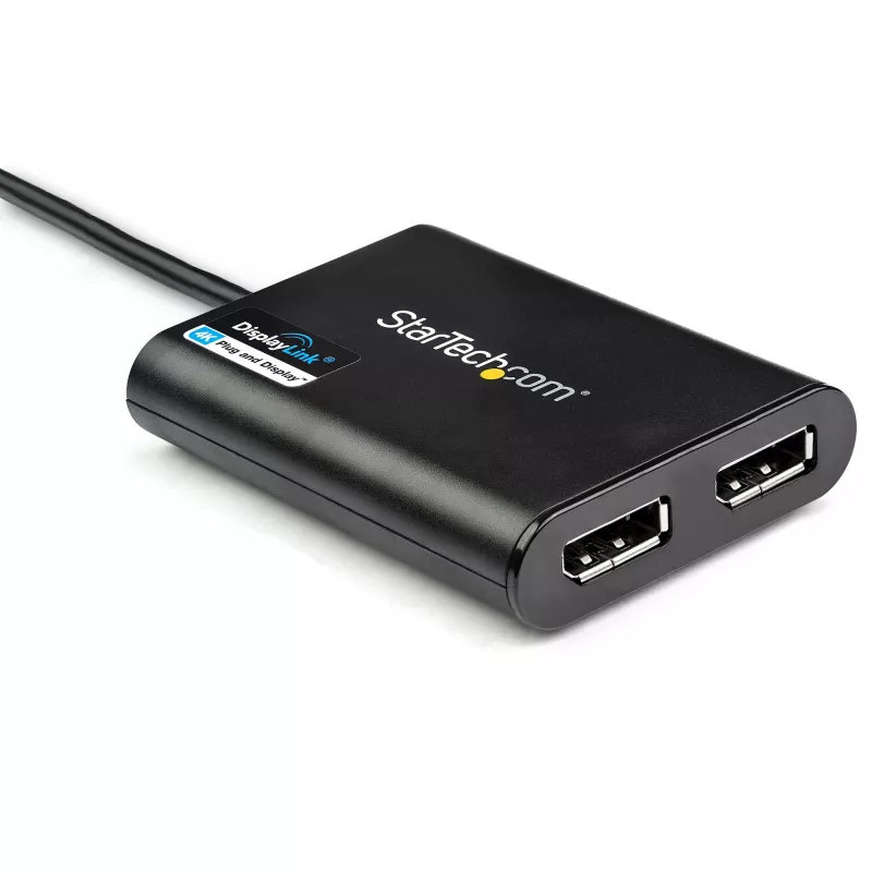 StarTech.com Adattatore USB 3.0 a doppio DisplayPort – 4K 60 Hz, 3.2 Gen 1 (3.1 Gen 1), USB Type-A, uscita DisplayPort, 4096 x 2160 pixel