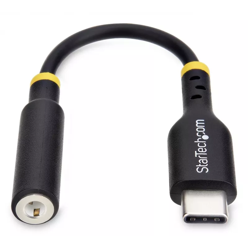 StarTech.com USBCAUDIO2 adattatore audio da USB-C a 3,5 mm TRRS per cuffie/auricolare con microfono, DAC a 32 bit, compatibile con Thunderbolt, 12,7 cm, nero