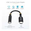 StarTech.com USBCAUDIO2 adattatore audio da USB-C a 3,5 mm TRRS per cuffie/auricolare con microfono, DAC a 32 bit, compatibile con Thunderbolt, 12,7 cm, nero
