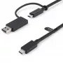 StarTech.com Cavo USB-C da 3ft (1m) con dongle adattatore USB-A – Cavo USB-C ibrido 2 in 1 con USB-A – da USB-C a USB-C (10 Gbit/s/100W PD), da USB-A a USB-C (5 Gbit/s) – Ideale per docking station ibride