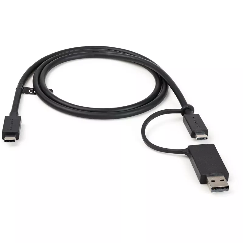 StarTech.com Cavo USB-C da 3ft (1m) con dongle adattatore USB-A – Cavo USB-C ibrido 2 in 1 con USB-A – da USB-C a USB-C (10 Gbit/s/100W PD), da USB-A a USB-C (5 Gbit/s) – Ideale per docking station ibride