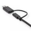 StarTech.com Cavo USB-C da 3ft (1m) con dongle adattatore USB-A – Cavo USB-C ibrido 2 in 1 con USB-A – da USB-C a USB-C (10 Gbit/s/100W PD), da USB-A a USB-C (5 Gbit/s) – Ideale per docking station ibride