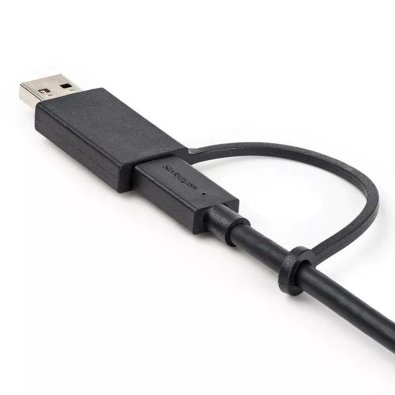 StarTech.com Cavo USB-C da 3ft (1m) con dongle adattatore USB-A – Cavo USB-C ibrido 2 in 1 con USB-A – da USB-C a USB-C (10 Gbit/s/100W PD), da USB-A a USB-C (5 Gbit/s) – Ideale per docking station ibride