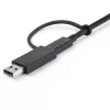 StarTech.com Cavo USB-C da 3ft (1m) con dongle adattatore USB-A – Cavo USB-C ibrido 2 in 1 con USB-A – da USB-C a USB-C (10 Gbit/s/100W PD), da USB-A a USB-C (5 Gbit/s) – Ideale per docking station ibride