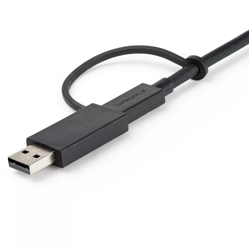 StarTech.com Cavo USB-C da 3ft (1m) con dongle adattatore USB-A – Cavo USB-C ibrido 2 in 1 con USB-A – da USB-C a USB-C (10 Gbit/s/100W PD), da USB-A a USB-C (5 Gbit/s) – Ideale per docking station ibride