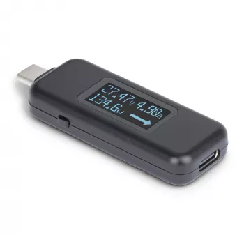 StarTech.com Tester di alimentazione USB-C, multimetro digitale, misuratore di tensione e corrente bidirezionale, fino a 240W PD EPR, tester portatile per prestazioni di cavi e porte USB-C