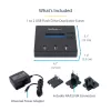 StarTech.com Duplicatore e cancellatore USB standalone 1 a 2, copiatore multi-USB flash drive, copia di sistema e file e copia completa del drive a 1,5 GB/min, cancellazione singola e a 3 passaggi, display LCD – TAA