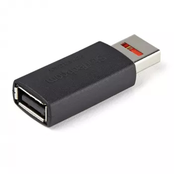 StarTech.com Adattatore blocco dati USB di ricarica sicura – adattatore di sola ricarica USB-A maschio a femmina – adattatore di ricarica/alimentazione senza dati per telefono/tablet – adattatore di protezione USB con blocco dati
