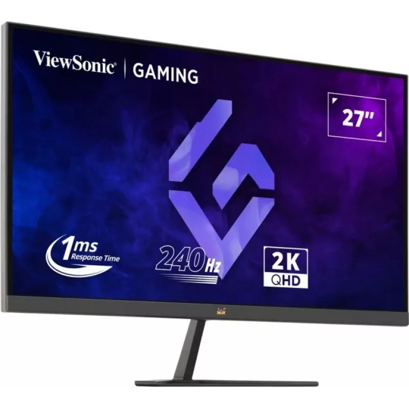 ViewSonic VX2758A-2K-PRO-3 monitor gaming da 27 pollici (68,6 cm), IPS, 2560 x 1440 QHD, 240 Hz, 1 ms, FreeSync Premium, HDR400, 2x HDMI 2.1, DisplayPort, nero