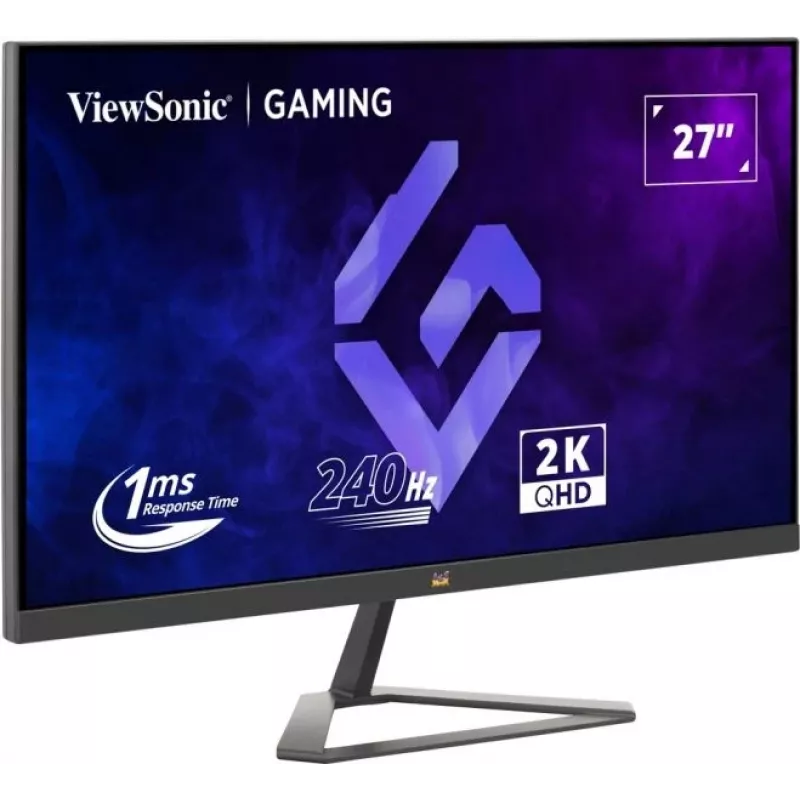 ViewSonic VX2758A-2K-PRO-3 monitor gaming da 27 pollici (68,6 cm), IPS, 2560 x 1440 QHD, 240 Hz, 1 ms, FreeSync Premium, HDR400, 2x HDMI 2.1, DisplayPort, nero