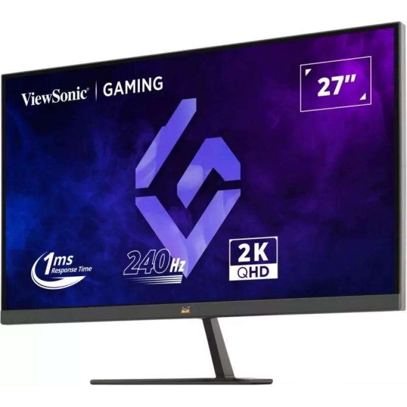 ViewSonic VX2758A-2K-PRO-3 monitor gaming da 27 pollici (68,6 cm), IPS, 2560 x 1440 QHD, 240 Hz, 1 ms, FreeSync Premium, HDR400, 2x HDMI 2.1, DisplayPort, nero