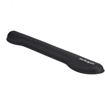 StarTech.com poggiapolsi in schiuma per tastiera per supporto di digitazione ergonomico – cuscinetto per tastiera imbottito antiscivolo – supporto per polso, mano e braccio per tastiera di laptop o computer desktop – morbido appoggio in nylon nero