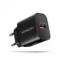 Axagon ACU-QC18 QC 3.0 1× uscita caricabatterie da parete 18W, interno, AC, nero