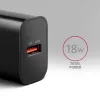 Axagon ACU-QC18 QC 3.0 1× uscita caricabatterie da parete 18W, interno, AC, nero