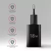 Axagon ACU-QC18 QC 3.0 1× uscita caricabatterie da parete 18W, interno, AC, nero