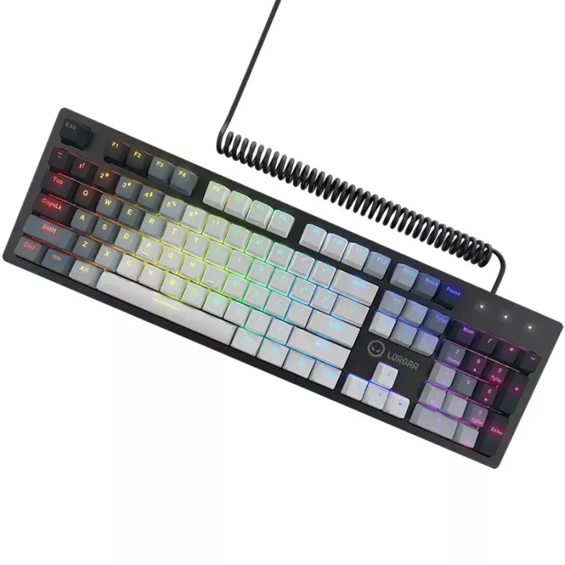 Tastiera meccanica LORGAR Azar 514 bianca con retroilluminazione RGB, layout ENG