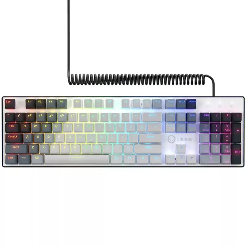 Tastiera meccanica LORGAR Azar 514 bianca con retroilluminazione RGB, layout ENG