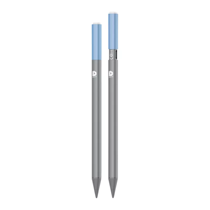 DEQSTER Pencil 2, tablet, Apple, blu, grigio, Apple iPad dal 2018, grigio, alluminio, policarbonato (PC), poliossimetilene (POM)