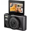 Easypix V64 Flip 20203 fotocamera digitale compatta, 64 MP, video 4K, display ribaltabile da 3 pollici, zoom digitale 18x, WiFi