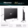 Hisense 40A4Q 101,6 cm (40 pollici) Full HD Smart TV Wi-Fi nero 200 cd/m²