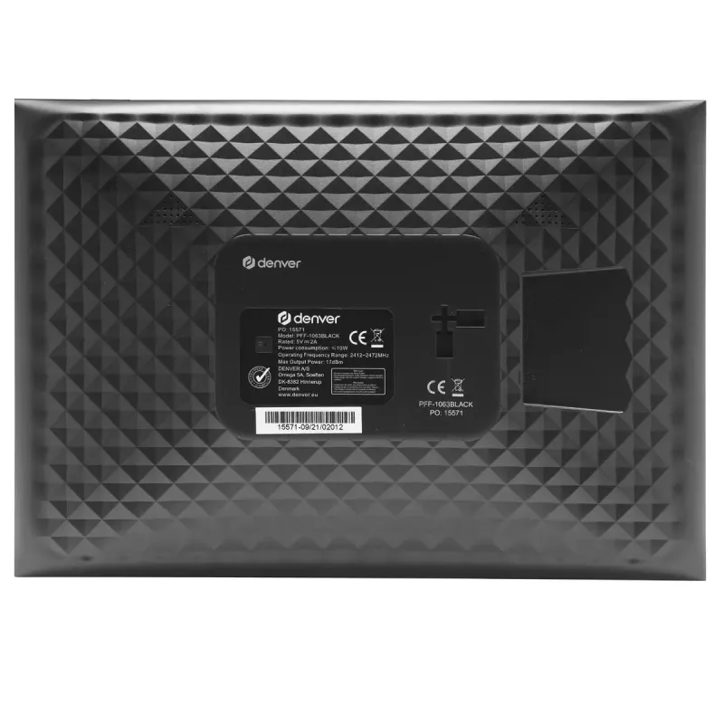 Cornice digitale Denver PFF-1063 nero 10,1 pollici touchscreen Wi-Fi 1920x1080