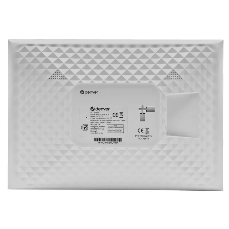 Cornice digitale Denver PFF-1063WHITE 10,1 pollici touchscreen Wi-Fi 1920x1080