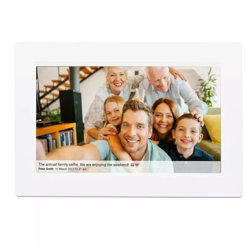 Denver Frameo PFF-1015W cornice digitale, 10,1 pollici (25,4 cm), touchscreen, Wi-Fi, 16 GB, bianca