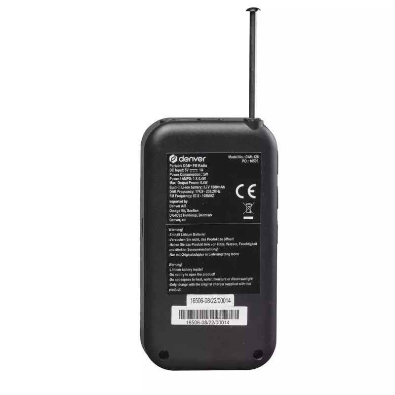 Denver DAH-126 Radio portatile DAB+/FM