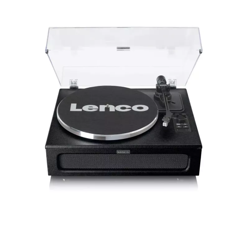 Lenco LS-430BK giradischi a cinghia con 4 altoparlanti integrati, Bluetooth, 40 W, 33/45 giri/min, nero