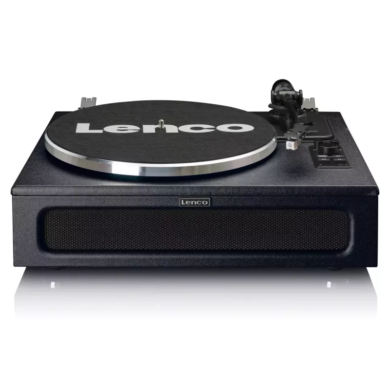 Lenco LS-430BK giradischi a cinghia con 4 altoparlanti integrati, Bluetooth, 40 W, 33/45 giri/min, nero