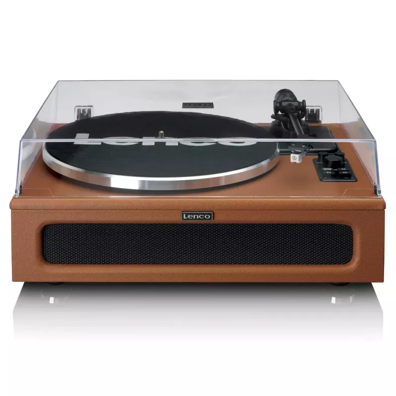 Giradischi audio a trasmissione a cinghia Lenco LS-430BN marrone manuale forza di appoggio 3-4 g