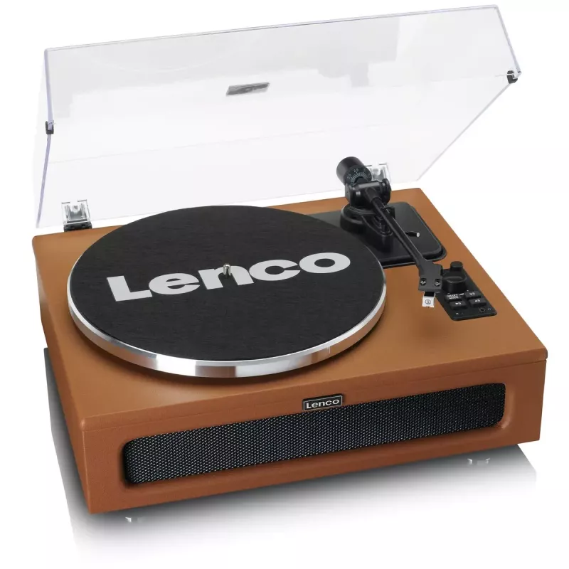 Giradischi audio a trasmissione a cinghia Lenco LS-430BN marrone manuale forza di appoggio 3-4 g