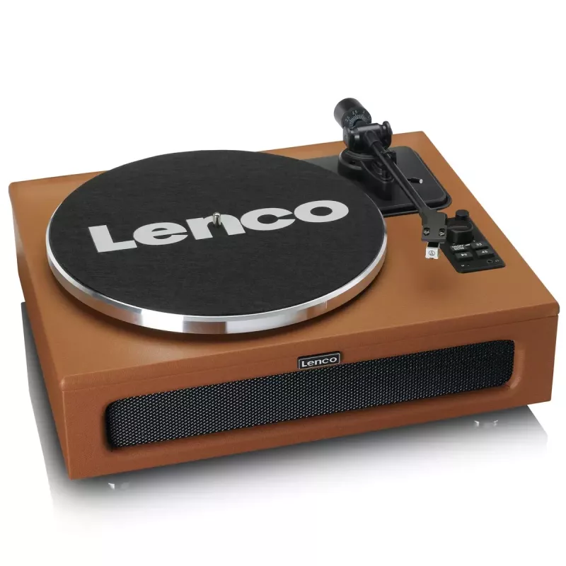 Giradischi audio a trasmissione a cinghia Lenco LS-430BN marrone manuale forza di appoggio 3-4 g