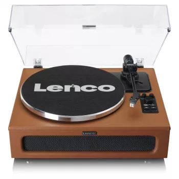 Giradischi audio a trasmissione a cinghia Lenco LS-430BN marrone manuale forza di appoggio 3-4 g