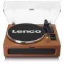 Giradischi audio a trasmissione a cinghia Lenco LS-430BN marrone manuale forza di appoggio 3-4 g