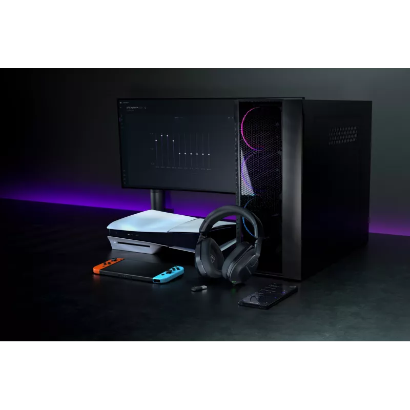 Turtle Beach Stealth 600 nero PlayStation headset gaming wireless con autonomia fino a 80 ore, altoparlanti da 50 mm e Bluetooth per PS5, PS4, PC e dispositivi mobili