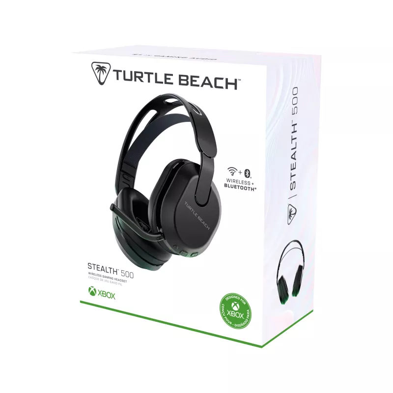 Turtle Beach Stealth 500 nero Xbox headset gaming wireless con batteria fino a 40 ore per Xbox Series X/S, Xbox One e funziona tramite Bluetooth, PC e dispositivi mobili